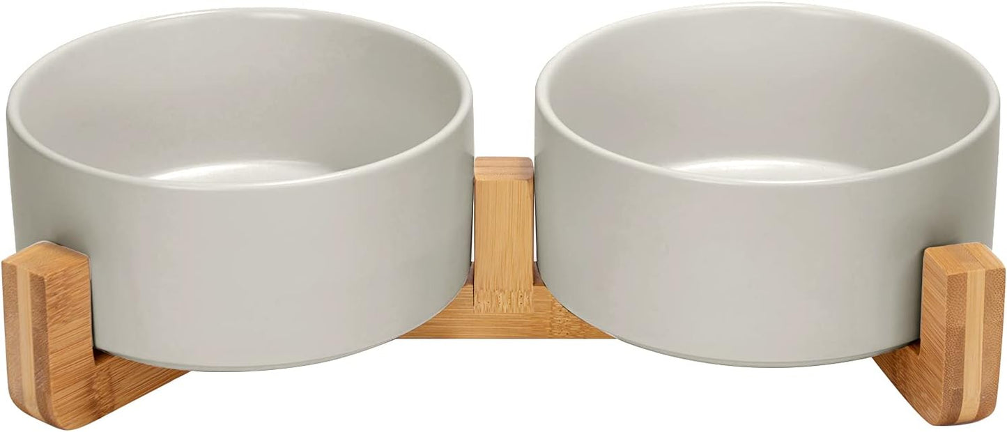 Ceramic Cat Food & Water Bowl Set