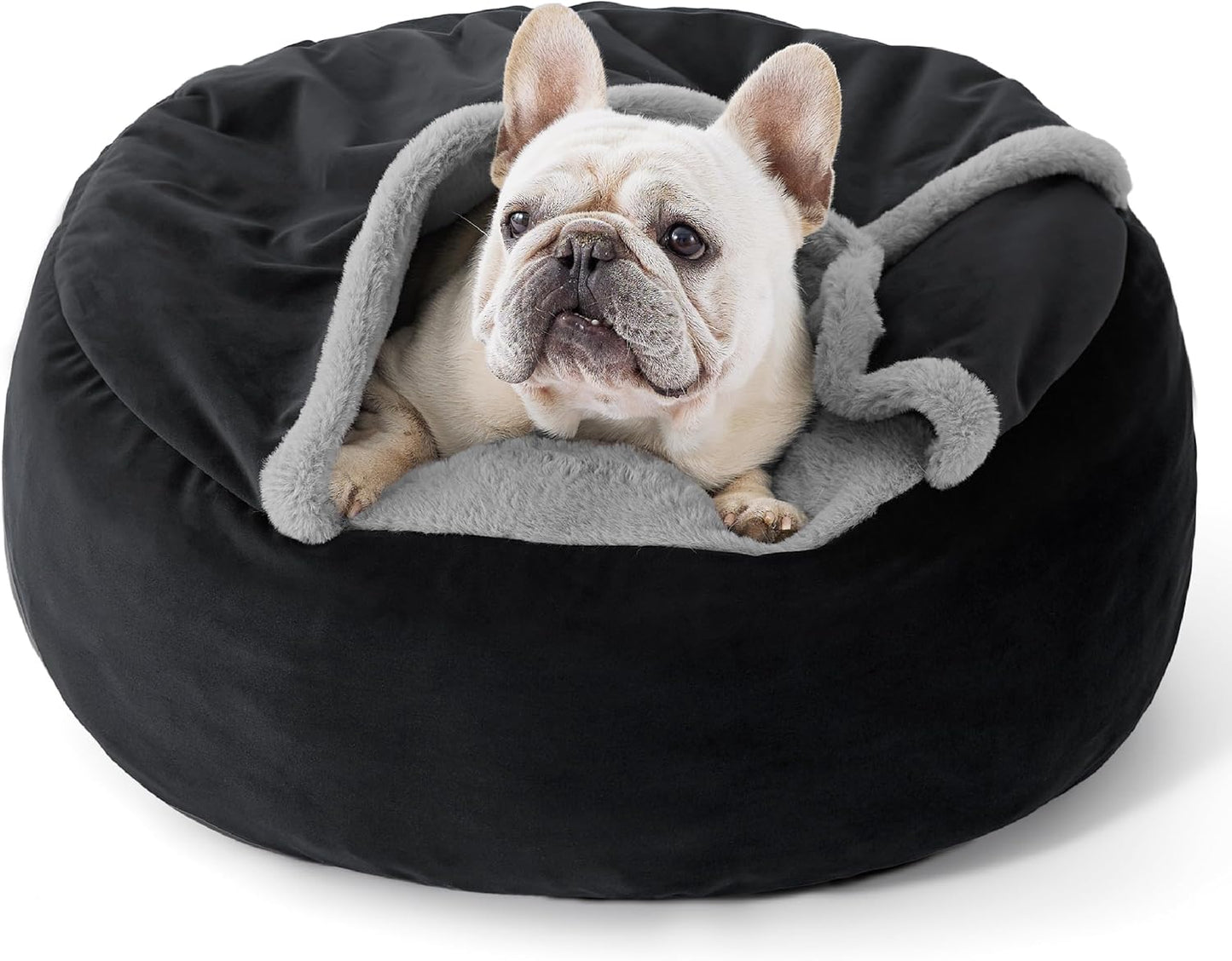 Cat 20" Round Plush Covered Cave Bed