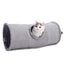 Collapsible Cat Suede Play Hideaway Tunnel