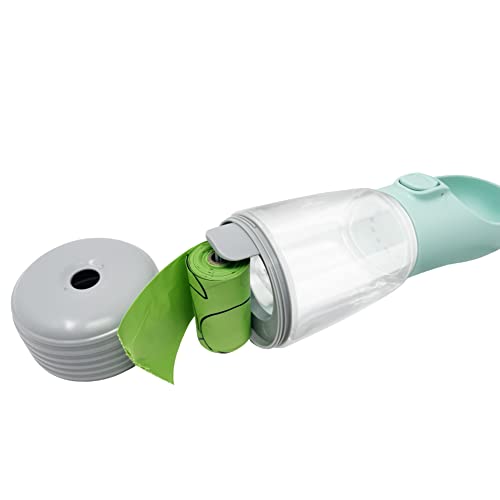 Dog Water Bottle With Poop Bag Dispenser