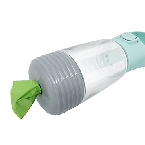 Dog Water Bottle With Poop Bag Dispenser