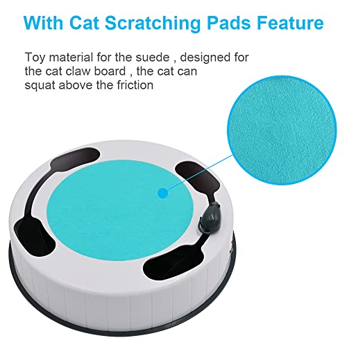 Electronic Cat Scratching Pad With Interactive Mice Toy
