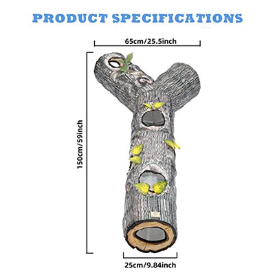 Cat 59" Foldable Tunnel Log Design Tube Toy