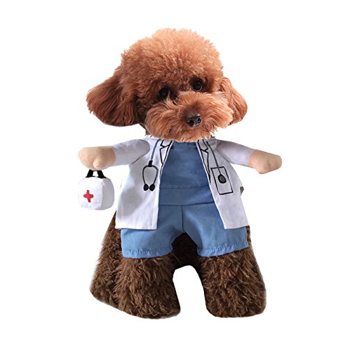 Funny Cute Doctor Costume Pet Outfit