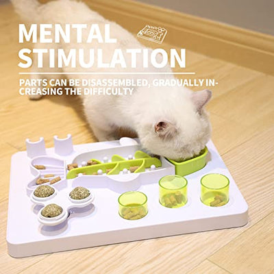 Cat Slow Feeder Treat Puzzle Maze Toy