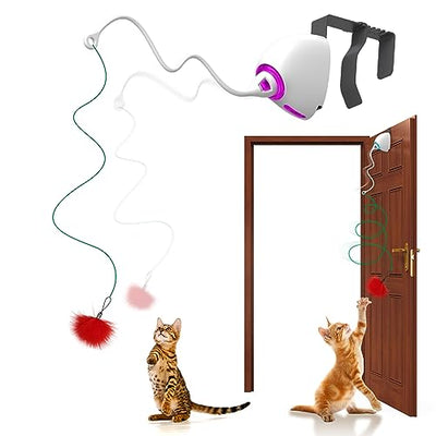 Cat Door Hanger Rope Teaser Automatic Toy