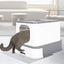 Foldable Top Entry Enclosed Cat Litter Box With Lid