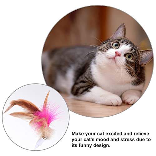 Interactive Cat Teaser Attached Collar Feather Chase Toy