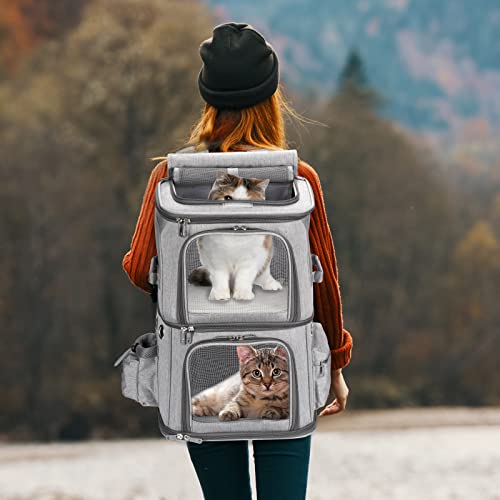 Double-Compartment Cat Carrier Backpack