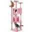 Multi-Level Cat Tower Scratching Post With Dangling Balls