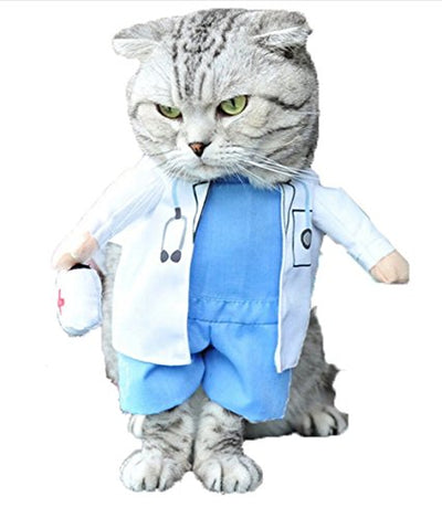 Funny Cute Doctor Costume Pet Outfit