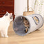 Collapsible Cat Suede Play Hideaway Tunnel