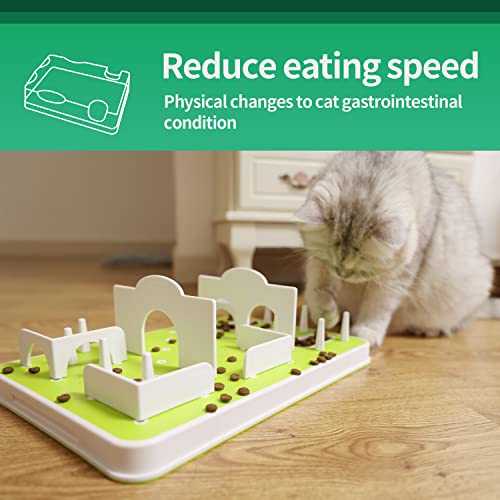 Cat Puzzle Feeder With Wand Toy
