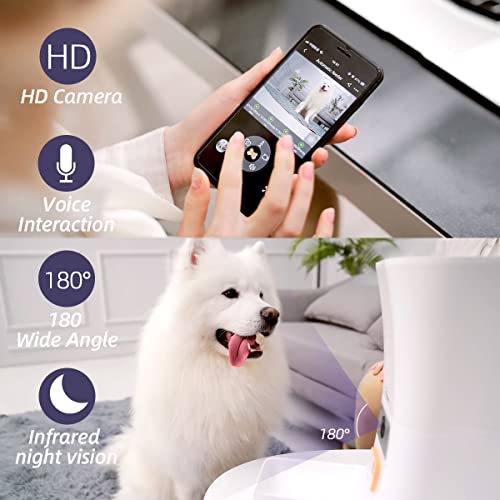 Pet Automatic 8L Smart Food Dispenser With 1080P HD WiFi Camera