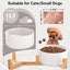 Ceramic Cat Food & Water Bowl Set