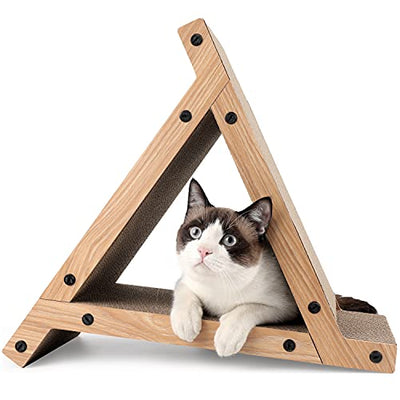 Cat Triangle Scratching Carboard Post Ramp