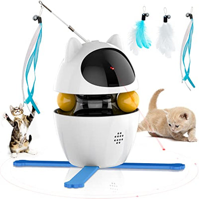 Cat 3 IN 1 Interactive Laser Feather Ball Toy