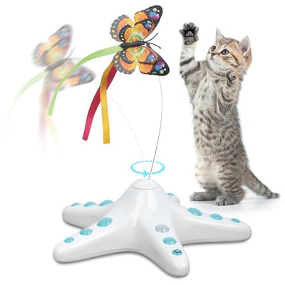 Cat Interactive 360° Rotating Butterfly Teaser Toy