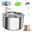 Cat 2L Stainless Steel Adjustable Water Fountain