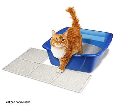 Trackless Customizable Cat Litter Mat Expandable Set of 4 Tiles