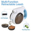 Retractable Dog Leash + Flashlight Bag Dispenser Bowl & Treat Holder