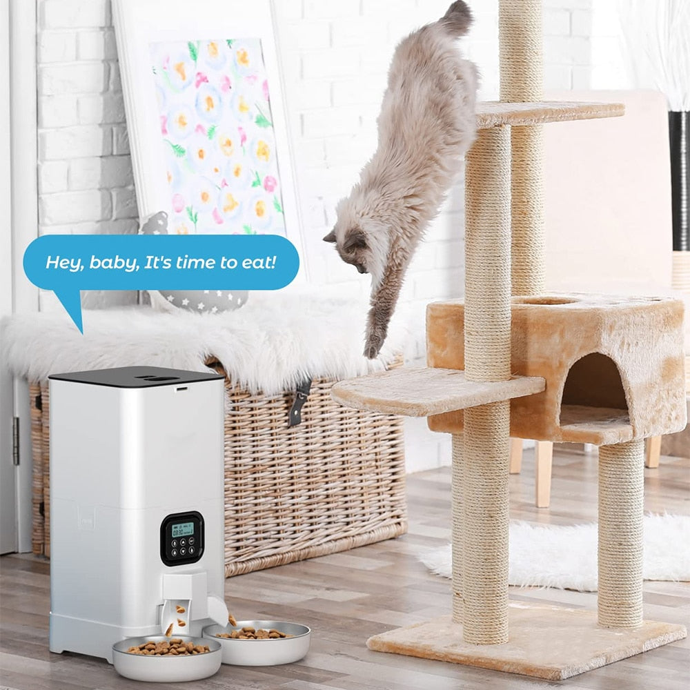 4L Automatic Stainless Steel Pet Feeder With WiFi & Voice Recorder