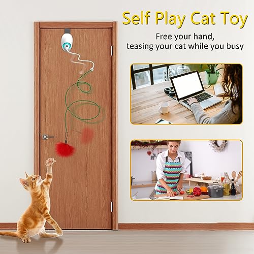Cat Door Hanger Rope Teaser Automatic Toy