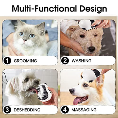 Soft Silicone Pet Grooming Massage Bath Brush
