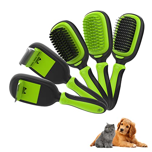 5 In 1 Double-Sided Pet Shedding Grooming Brush 