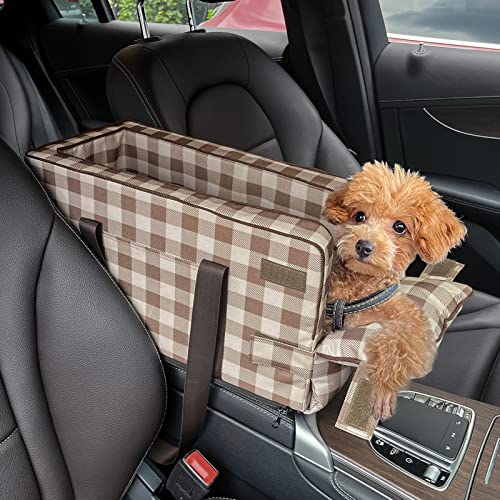 Pet Portable Armrest Console Booster Car Seat Carrier Up To 15Lbs