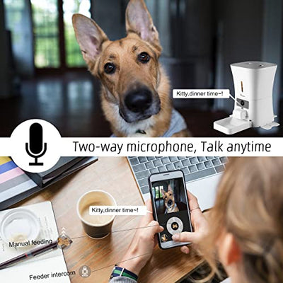 Pet 8L Smart Food Dispenser With WiFi Camera