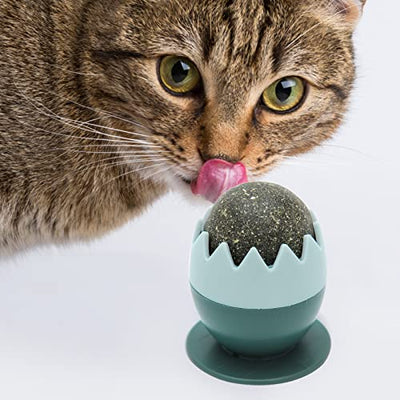 Organic Licking Spin Ball Cat Treat Toy