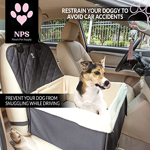 Dog Booster Seat with Adjustable Seatbelt
