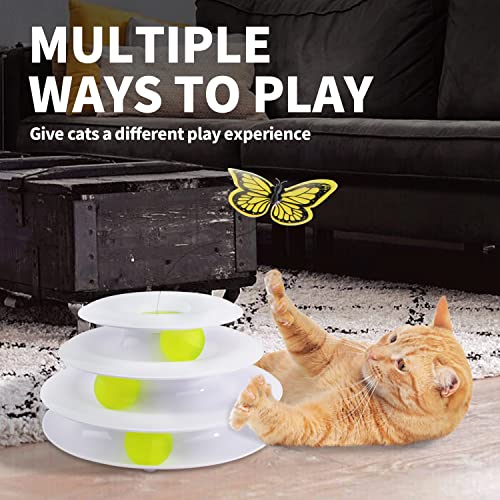 Cat Tower With Automatic Butterfly Smart Toy