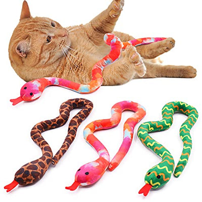 3 Pack Snake Catnip Interactive Cat Toy