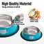 Cat Stainless Steel Non-Slip Food & Water Bowls