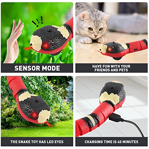 Cat Interactive Smart Sensing Snake Toy