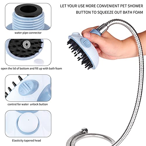 Dog Bath Brush Shower Attachment Hose