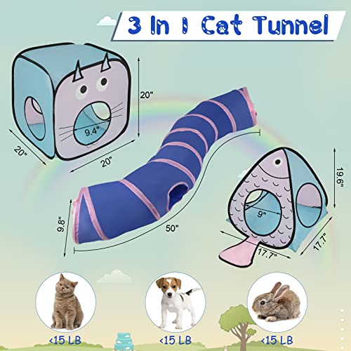 Cat Interactive Crinkle Collapsible Tunnel Playpen