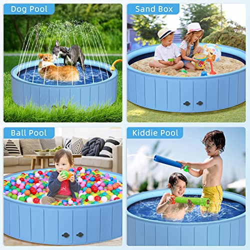 Foldable Dog Swimming Pool with Sprinkler