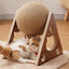 Cat Natural Sisal Wooden Scratcher 6.3" Ball Toy