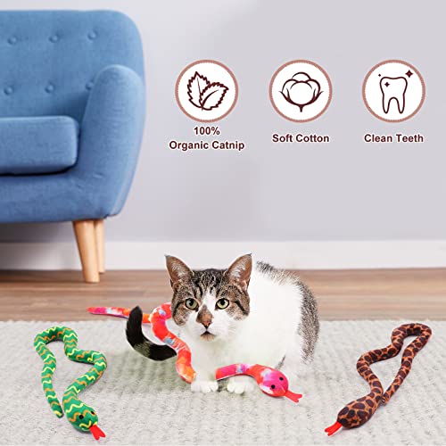 3 Pack Snake Catnip Interactive Cat Toy