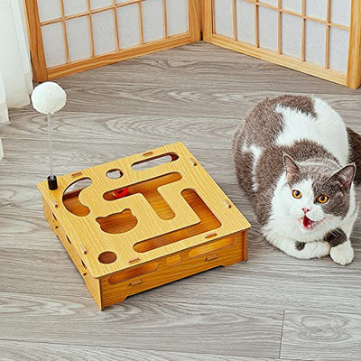 Cat Interactive Corrugated Cardboard Scratching Puzzle Toy