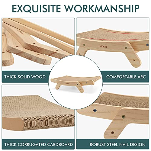 Cat Solid 70" Reversible Wood Frame Cardboard Scratcher