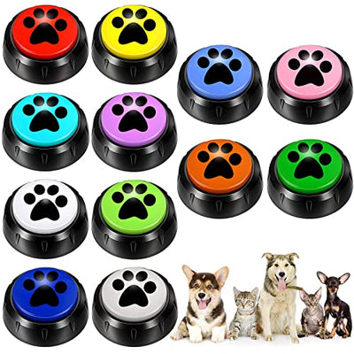 12 Pack Dog Communication Recordable Button Set