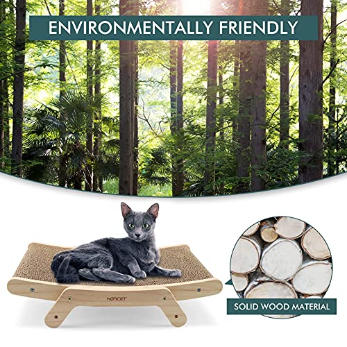 Cat Solid 70" Reversible Wood Frame Cardboard Scratcher