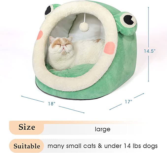 Velvet Cat Dog Igloo Cave Bed