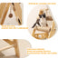 Cat Wooden Triangle Climbing Tree With Hammock