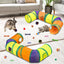 Cat Interactive L Shape Collapsible Rainbow Tunnel Play Set