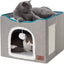 Foldable Cat Cave House With Fluffy Ball 16.5" x 16.5" x 14"